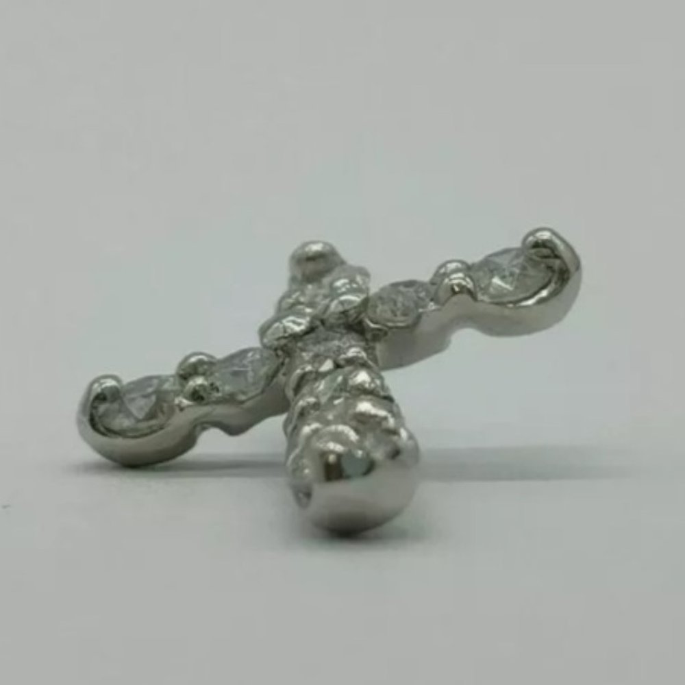 Cross Diamond 0.5ct Platinum pt900 Jewelry Pendant Head - Picture 5 of 8